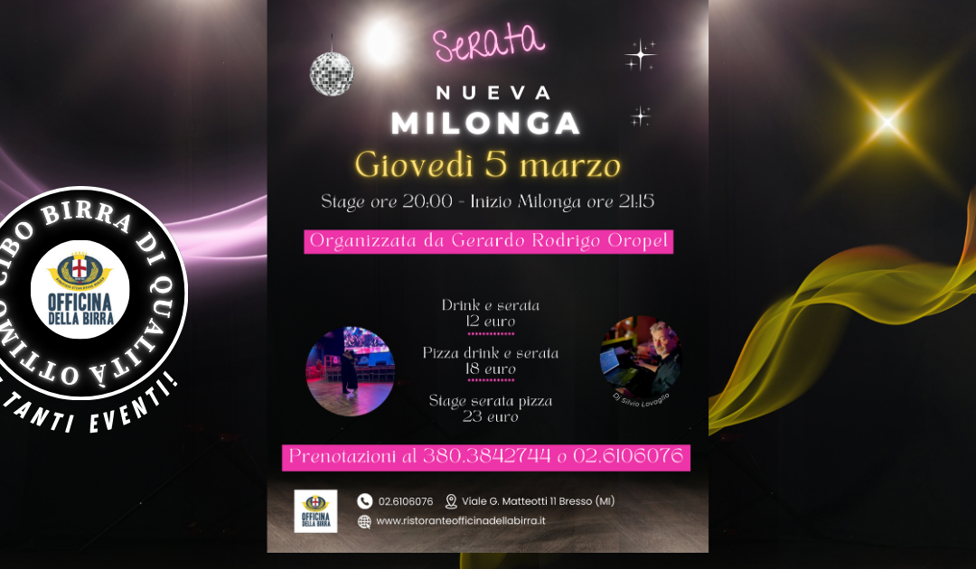NUEVA MILONGA del giovedì