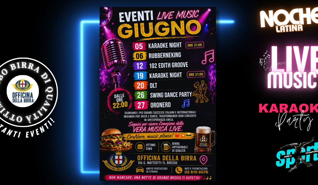 Eventi Live Giugno